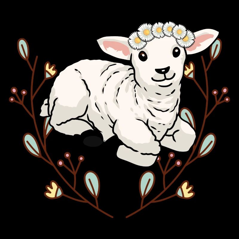 Sommer Blumen Schaf Lamm Hammel Schafbock Kinder