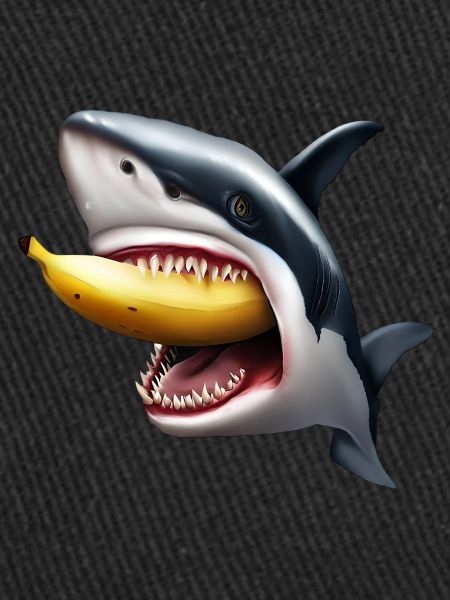 Shark eats banana