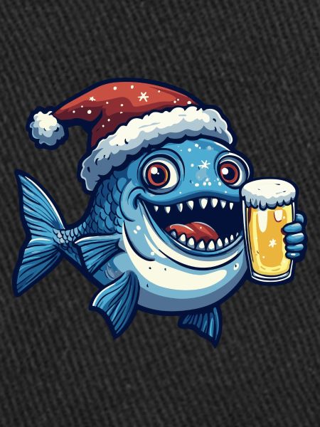 Piranha Poisson Noël Bière Drôle