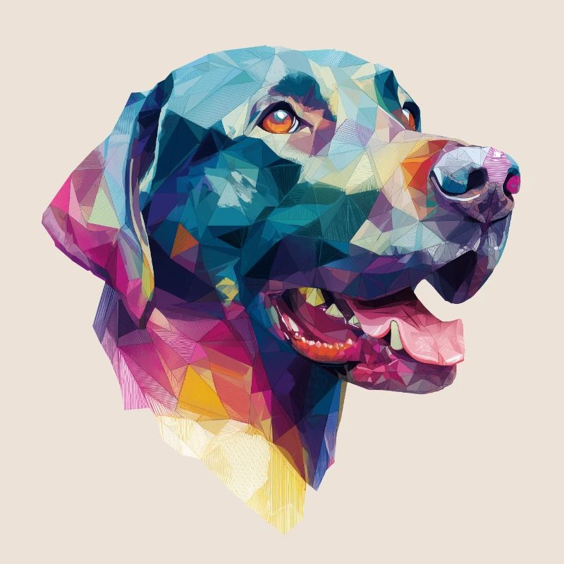 Conception Low Poly Labrador Retriever