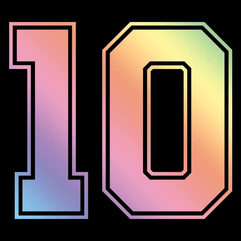 10 Zahl Bunt