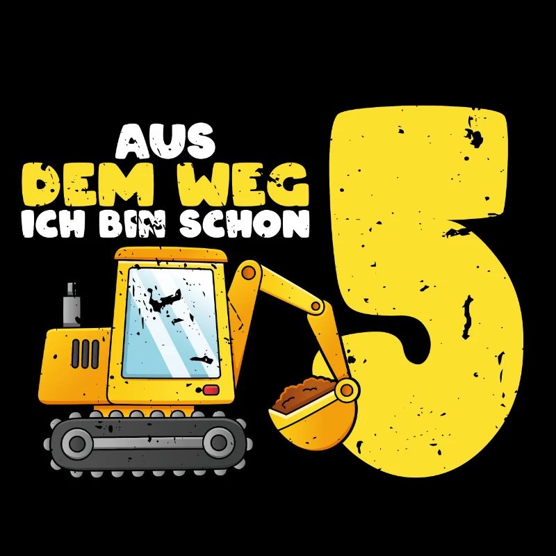 Aus dem Weg ich bin schon 5, Geschenkidee vintage