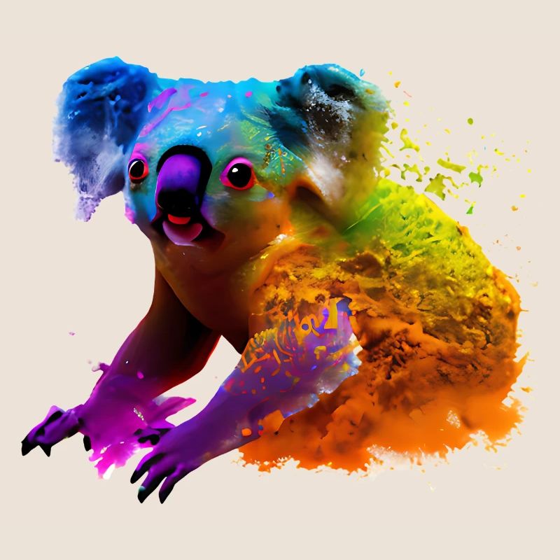 Koala dans l’explosion de couleurs