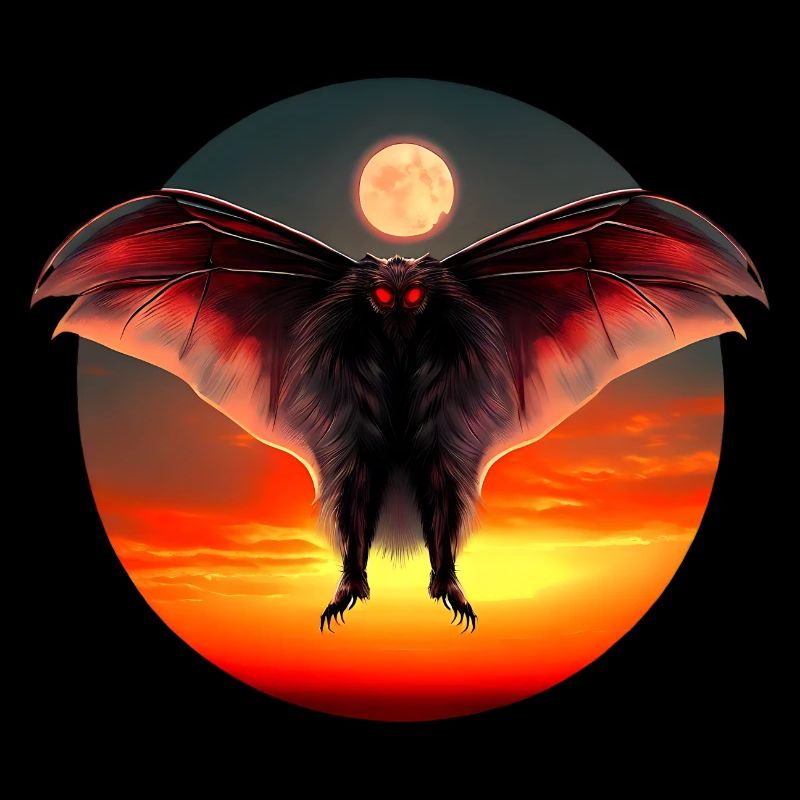 Mothman au coucher du soleil