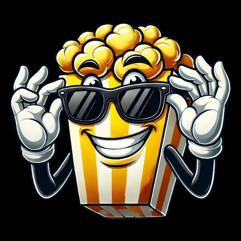 Dessin animé Popcorn Comic Lunettes de soleil Cinéma
