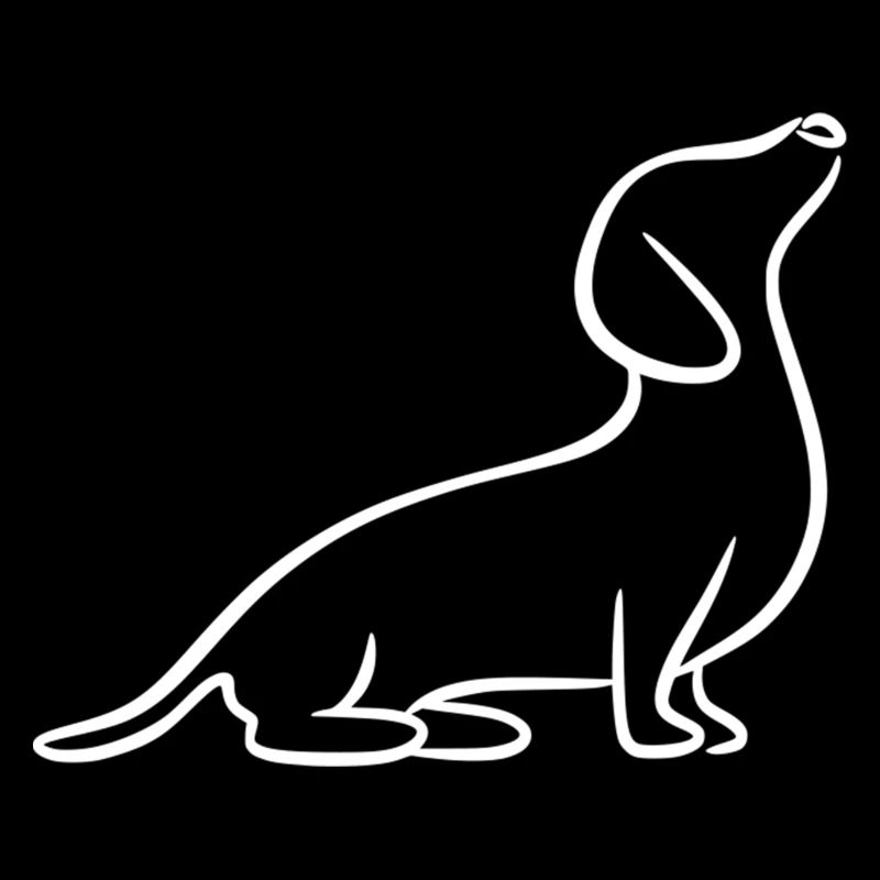Teckel, Teckel, Teckel, Teckel à poil dur Line Art