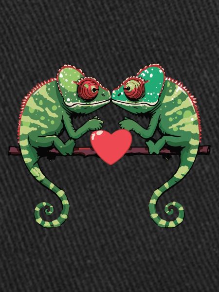 Caméléon Couple Saint-Valentin