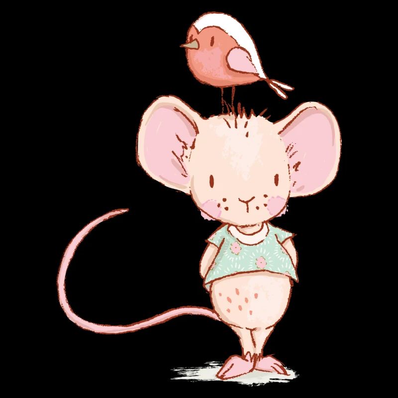 Maus mit Vogel