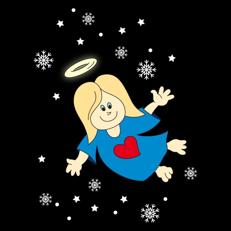 Ange de Noël avec des flocons de neige doux ange