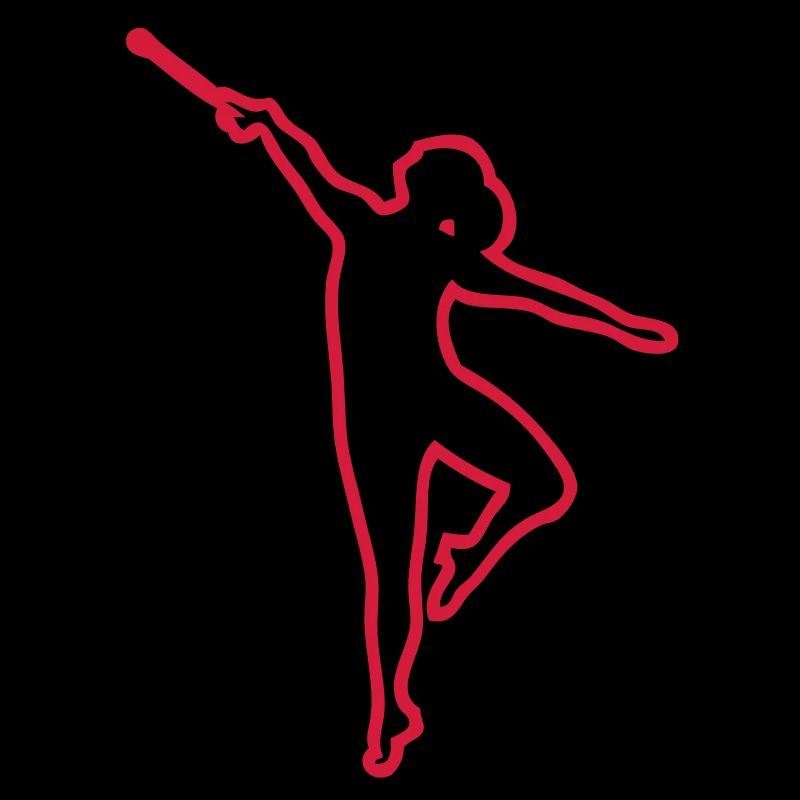 danseuse twirling baton trace1