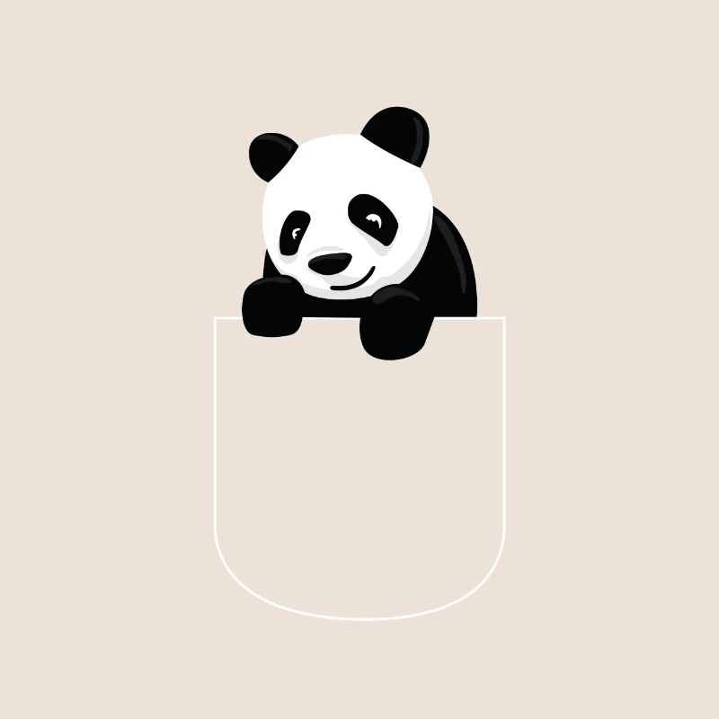 Panda dans le sac cadeau