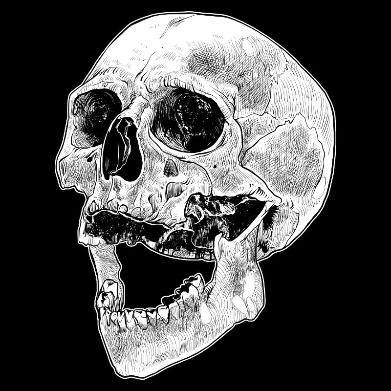 Totenkopf Schädel Knochen Gothic