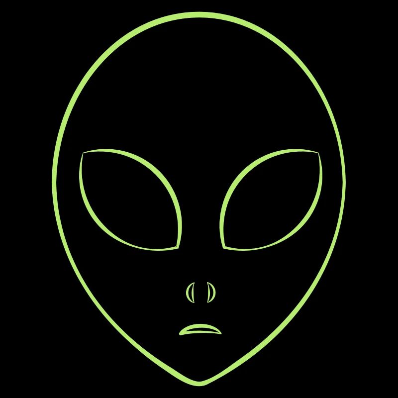 Alien head symbol abstract minimalistic