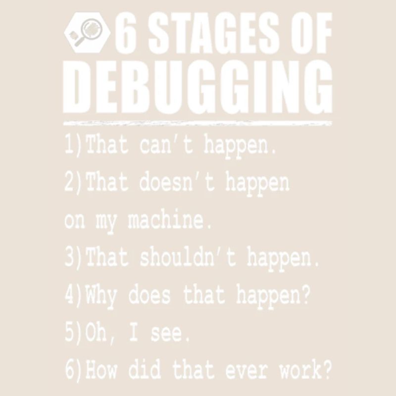 Debug 6 stages of debugging
