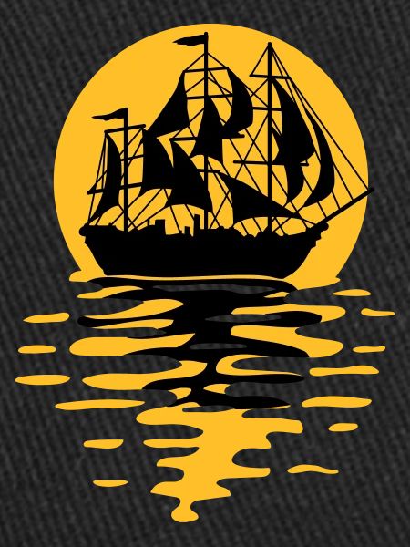 Sailing ship silhouette design
