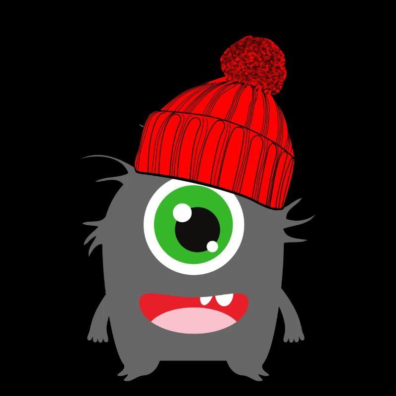 Monster Einäugi Winter rot