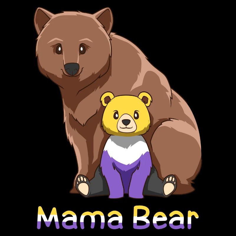 Nonbinary und Genderqueer Mama Bär Geschenk