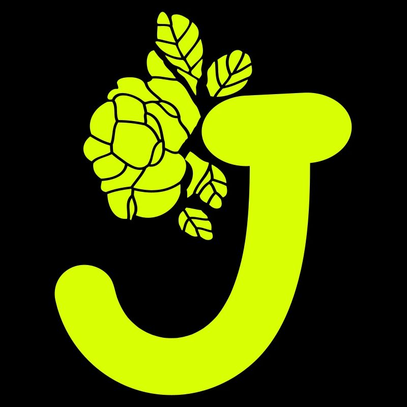 Alphabet Letter J With Flower