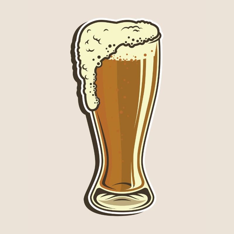 Weizenbier Glas mit Schaum Perfektes Bier