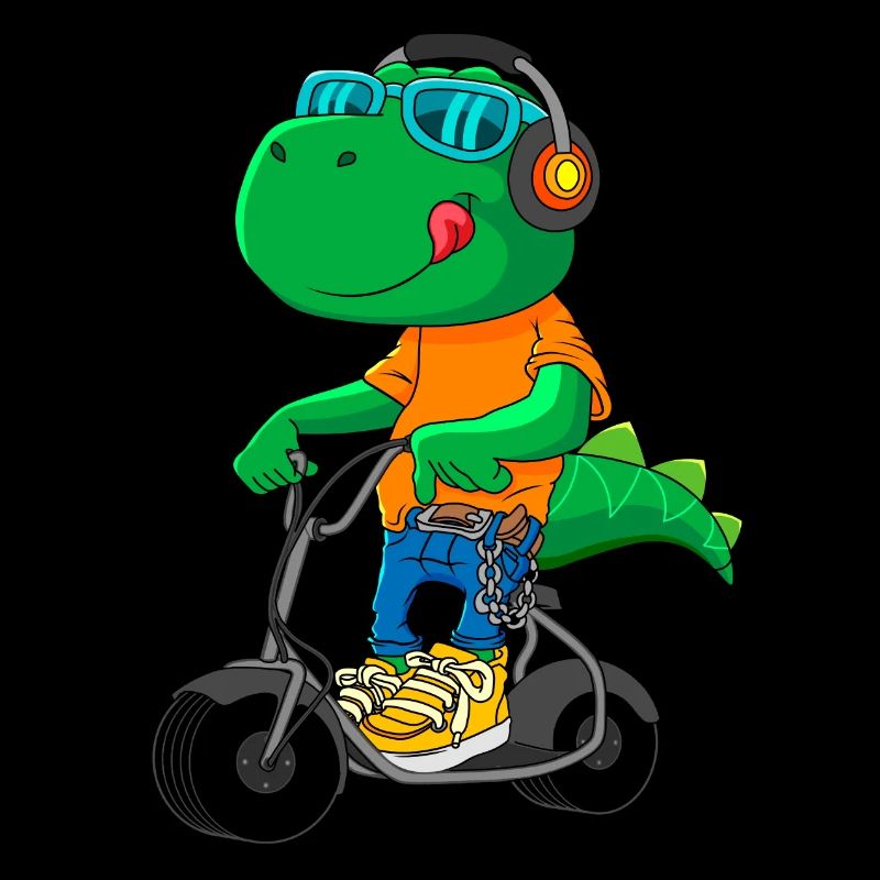 Dino Scooter Dino Lover Funny Gift Idea