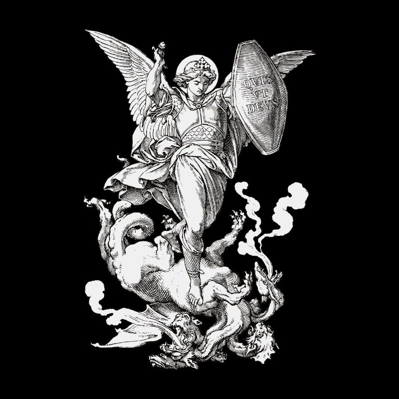 Erzengel Sankt Michael bekämpft den Drachen