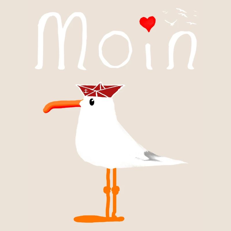 Moin Möwe Seemann Unisex Geschenkidee Geschenk