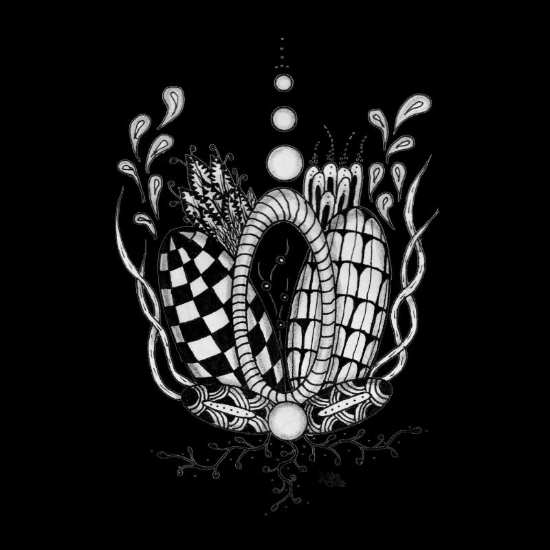 Tangle Type: Floral Design with Geometric Shape