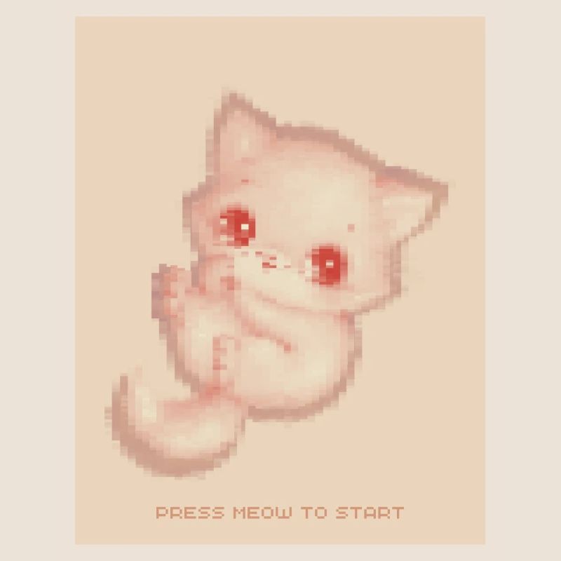 8bit Pixel chat mignon