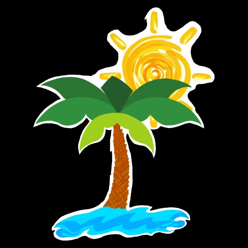 Palmiers sur la plage