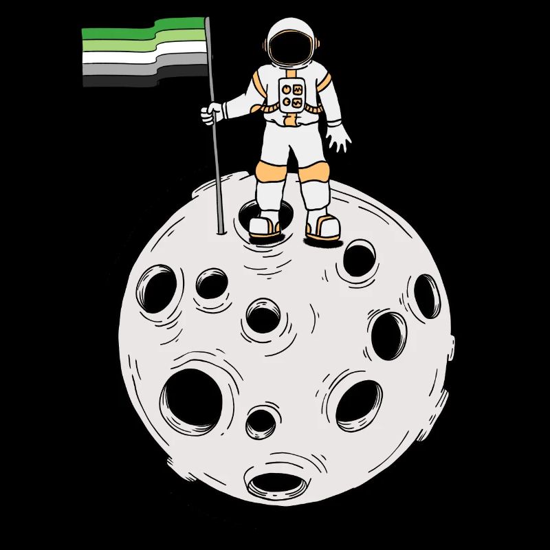 Astronaute aromatique Drapeau aromatique