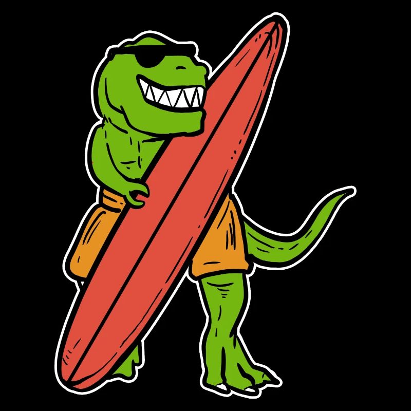 Dino Surfer Surfer Gift