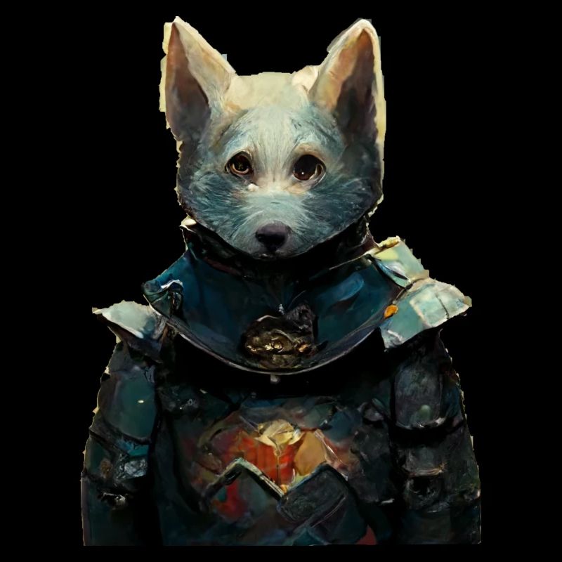 Chien en armure médiévale