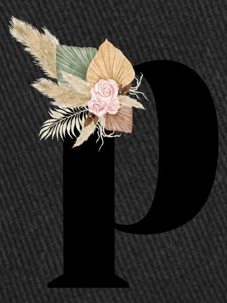lettre P fleuris
