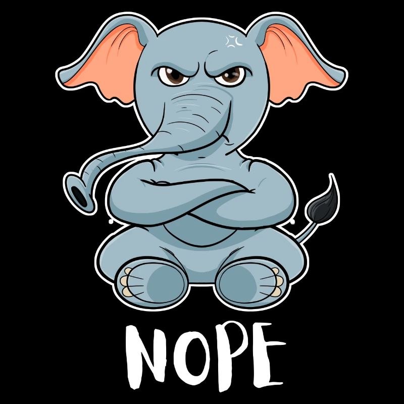 Nope Éléphant paresseux drôle