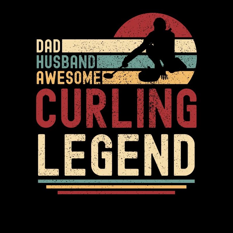Papa Ehemann Curling Legende retro vintage