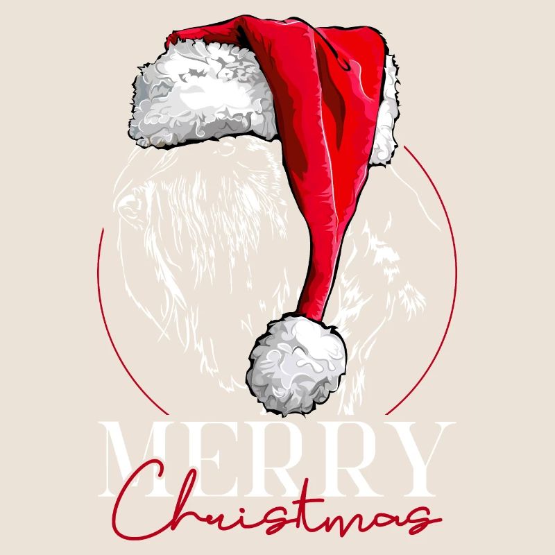 Père Noël GÉANT SCHNAUZER Joyeux Noël Wilsigns