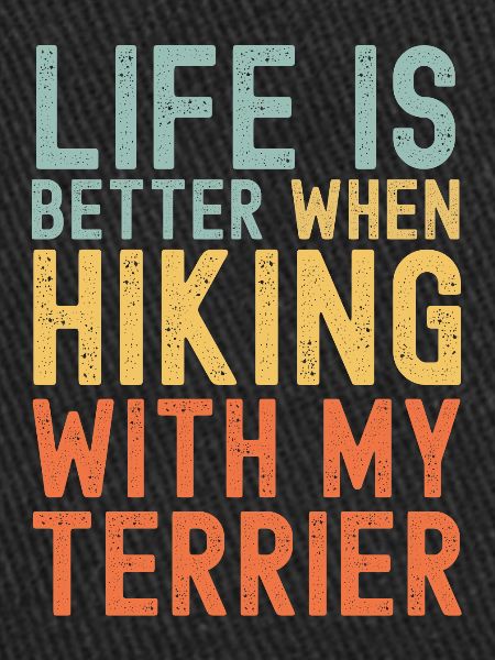 Terrier Hiking dog retro