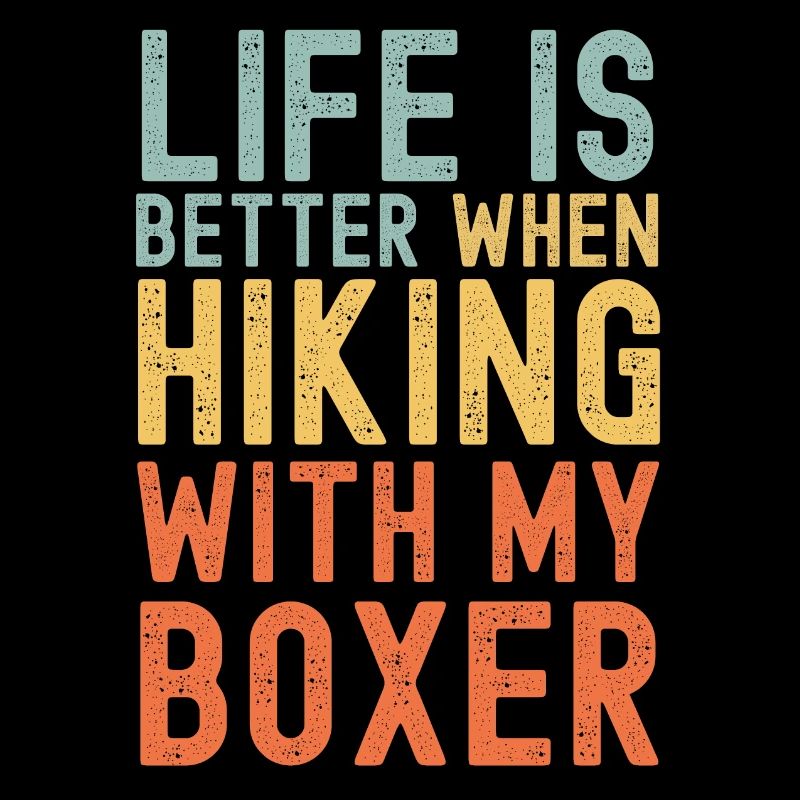 German Boxer Hiking dog retro