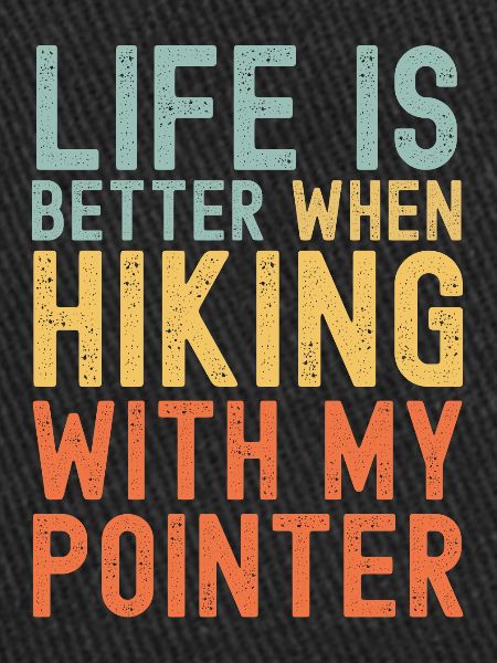 Pointer Hiking dog retro