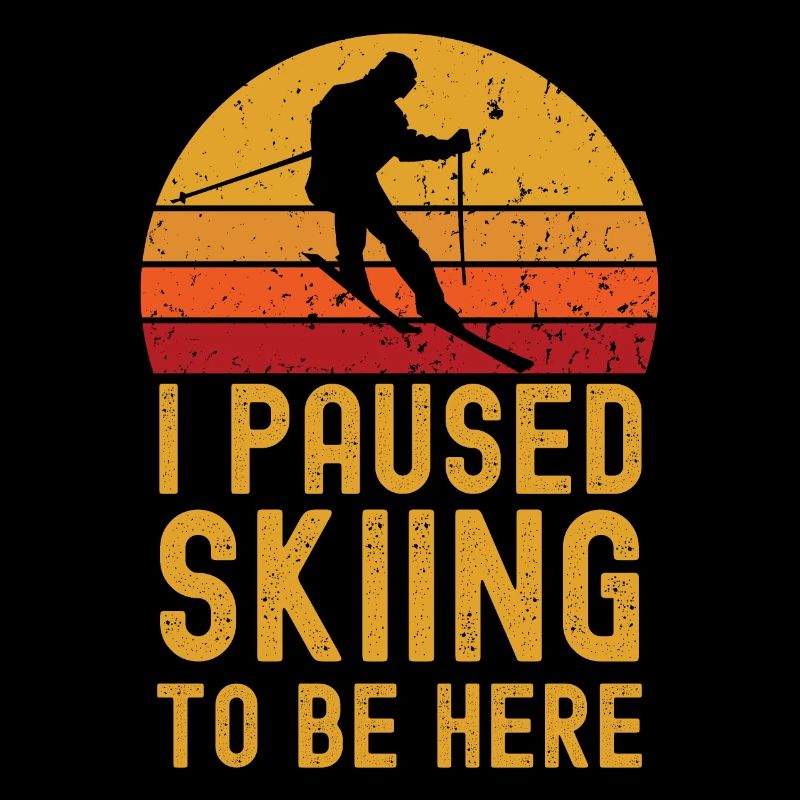 Skiing retro vintage