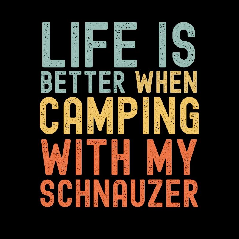 Schnauzer Camping rétro vintage