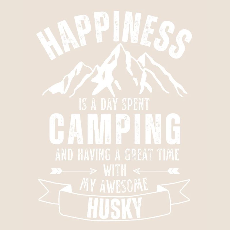 Camping and Husky