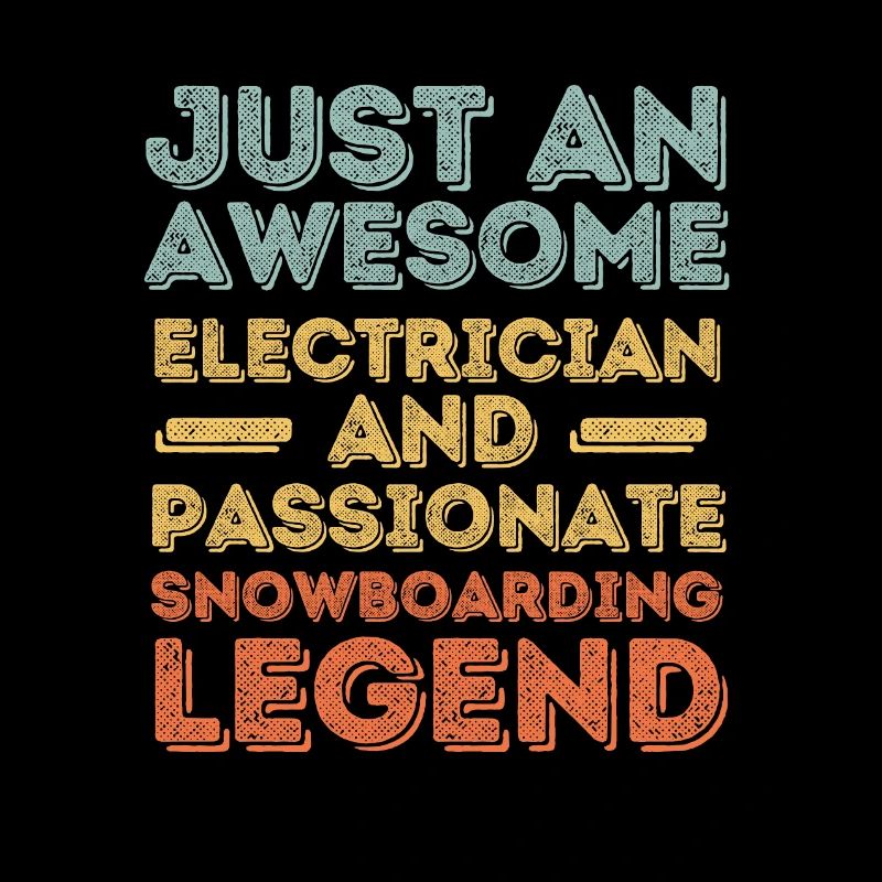 Electrician Snowboarding retro