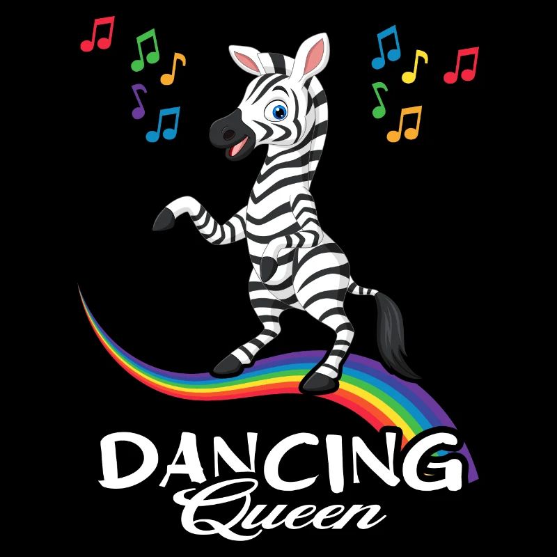 Zebra Tänzerin tanzt im Regenbogen "dancing "