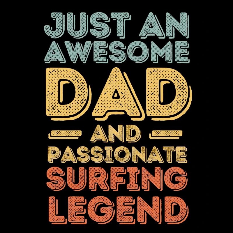 Dad surfing retro