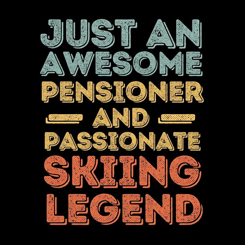 Pensioners skiing retro