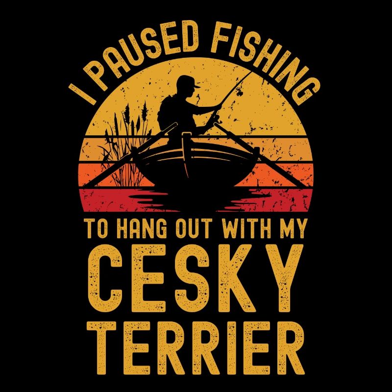 Pêche, pêche et Cesky Terrier