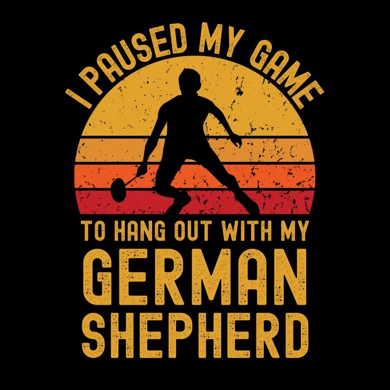 Badminton und Deutscher Schäferhund
