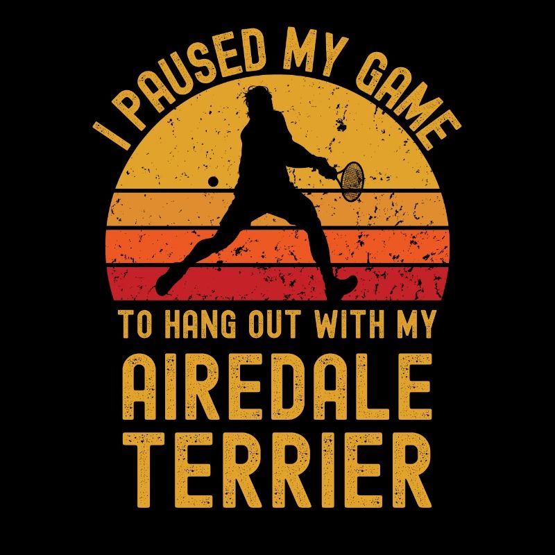 Tennis et Airedale Terriers
