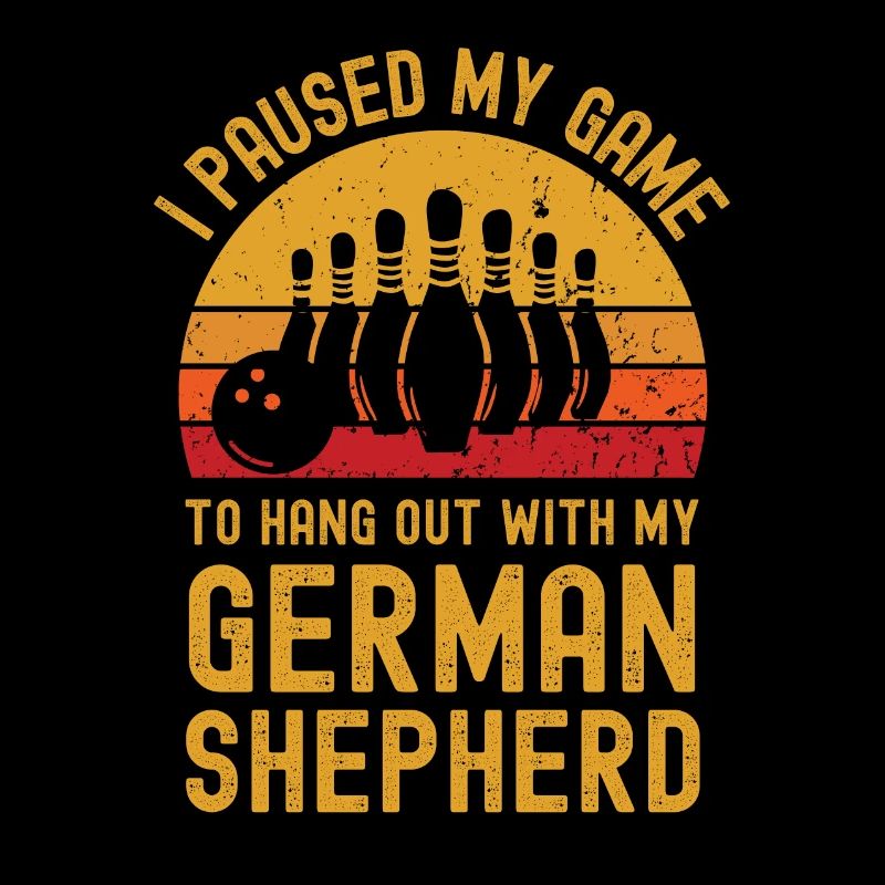 Bowling und Deutscher-Schäferhund